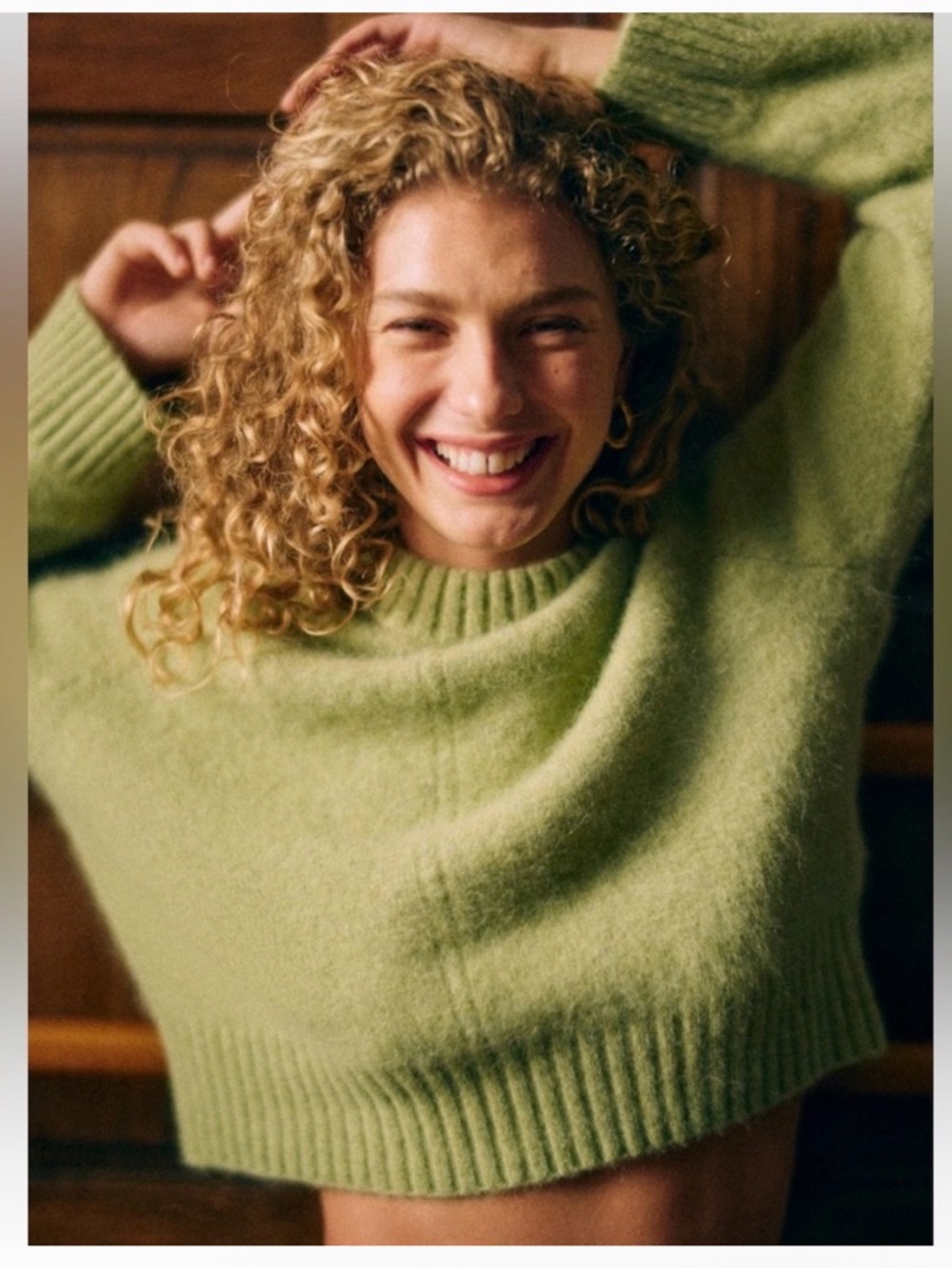 Sezane Sama Jumper 'Pistachio' NWT, size S